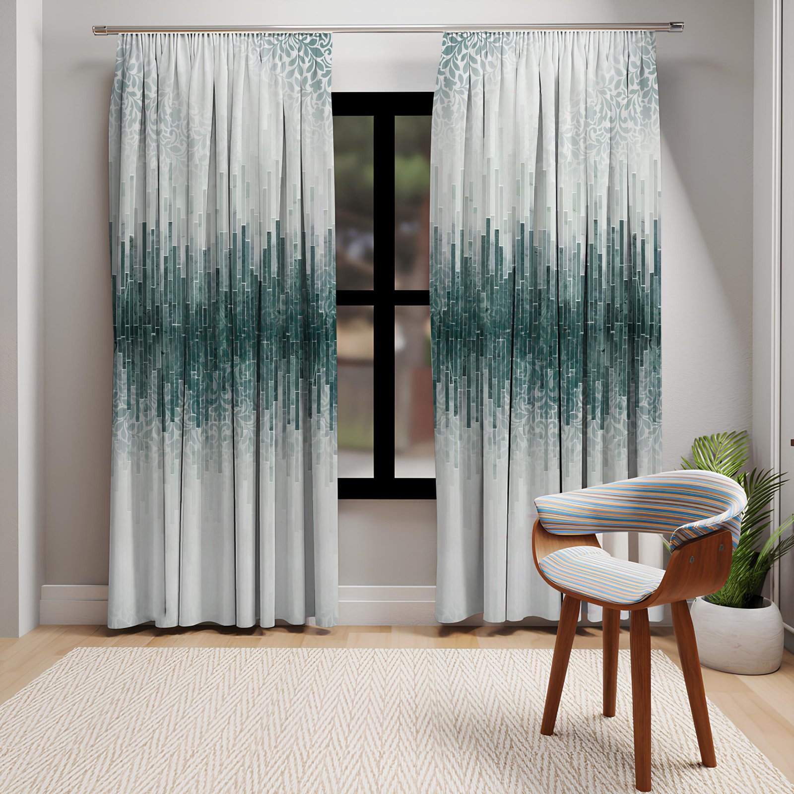 15 (2) ستائر، كوشن، مفرش سفرة، ديكور منزل