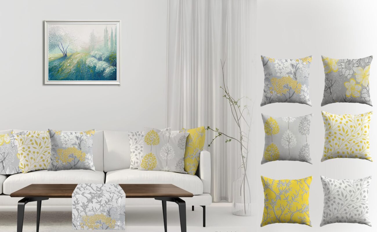 ستائر، كوشن، مفرش سفرة، ديكور منزل