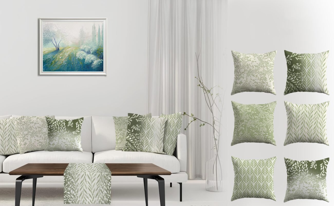 ستائر، كوشن، مفرش سفرة، ديكور منزل