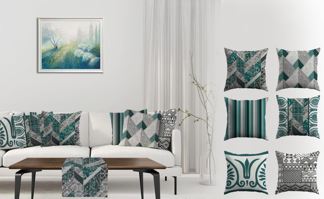 ستائر، كوشن، مفرش سفرة، ديكور منزل