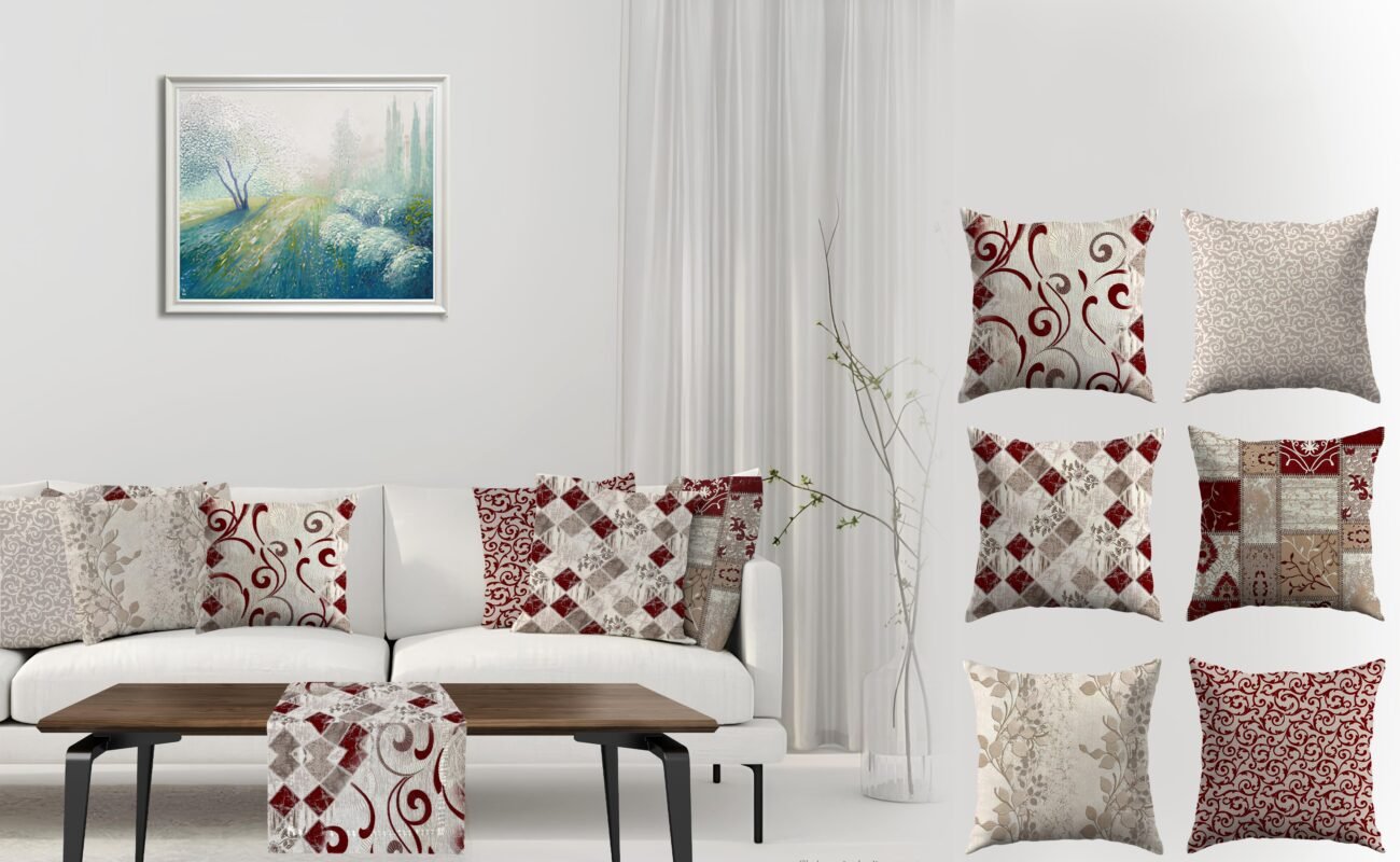 ستائر، كوشن، مفرش سفرة، ديكور منزل