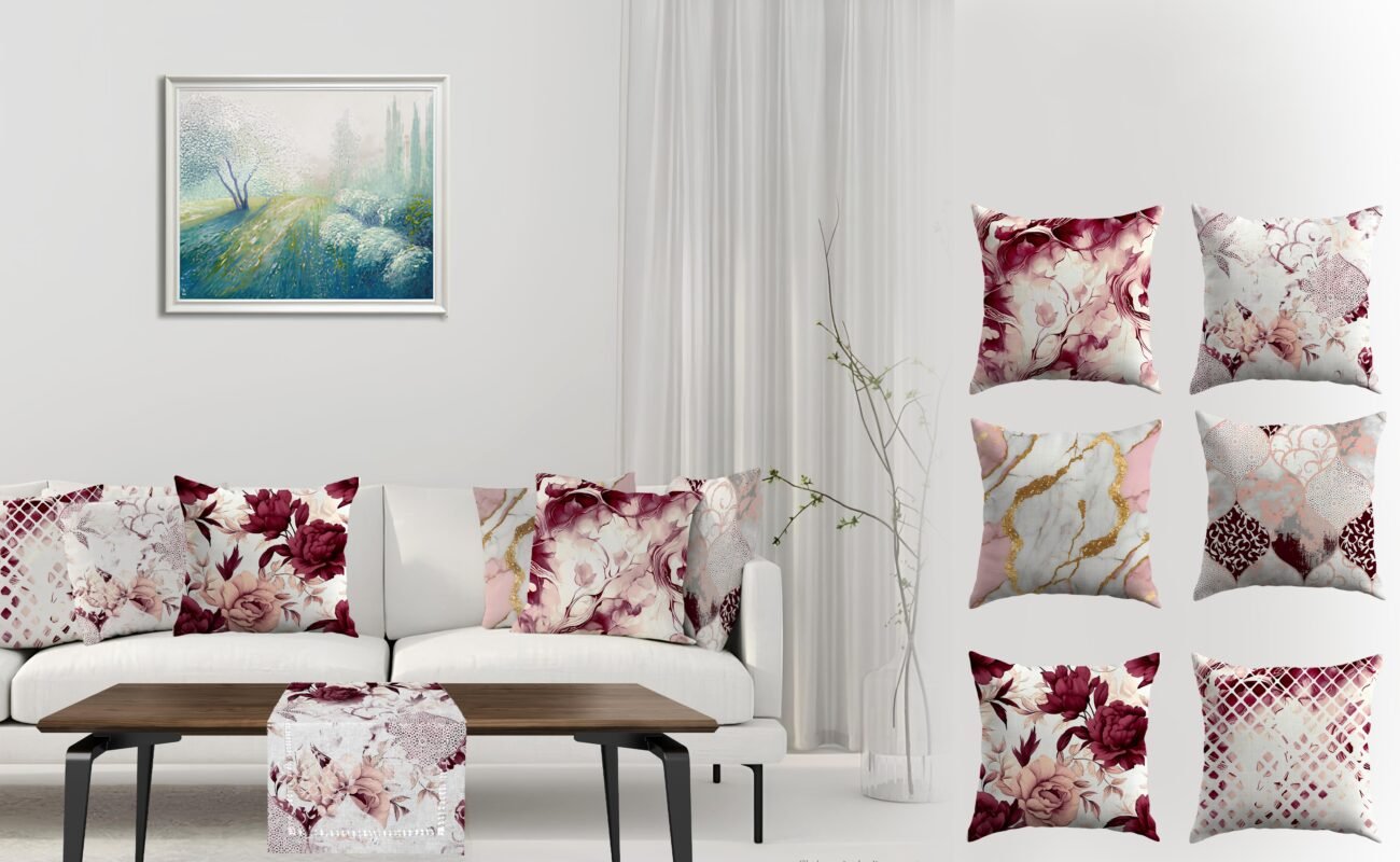 ستائر، كوشن، مفرش سفرة، ديكور منزل