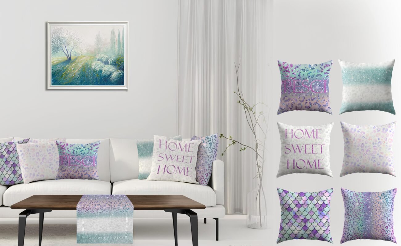 ستائر، كوشن، مفرش سفرة، ديكور منزل