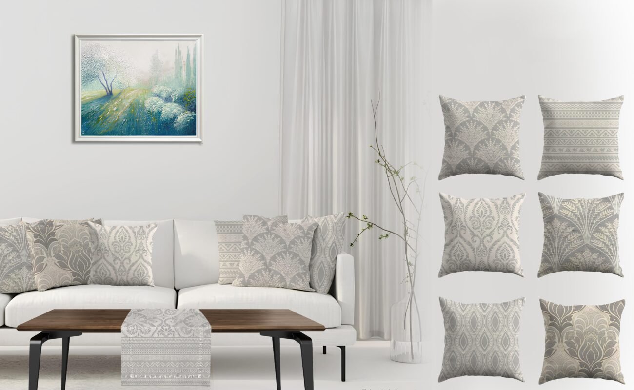 ستائر، كوشن، مفرش سفرة، ديكور منزل