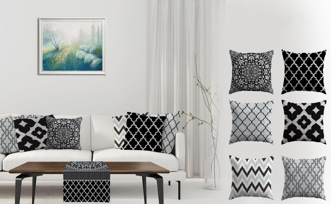 ستائر، كوشن، مفرش سفرة، ديكور منزل