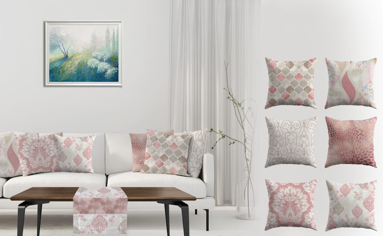 ستائر، كوشن، مفرش سفرة، ديكور منزل