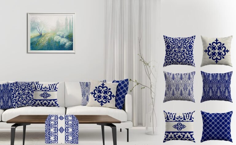 ستائر، كوشن، مفرش سفرة، ديكور منزل