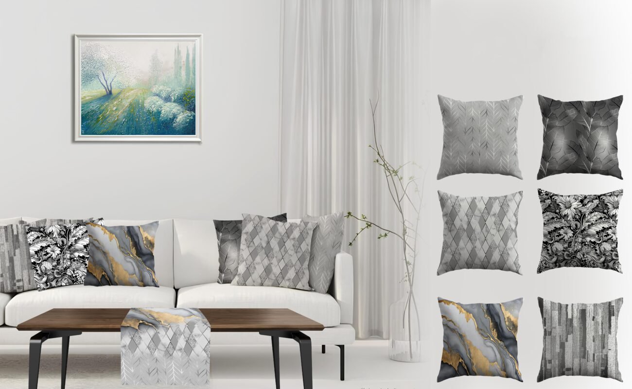 ستائر، كوشن، مفرش سفرة، ديكور منزل